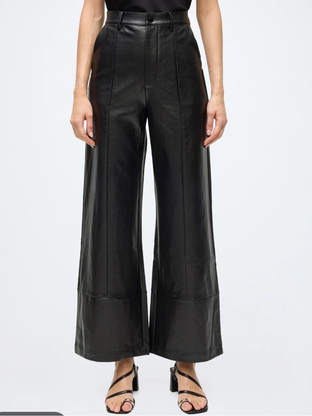 Dodo Bar Or Black Leather Wide
Leg Pants Size 10